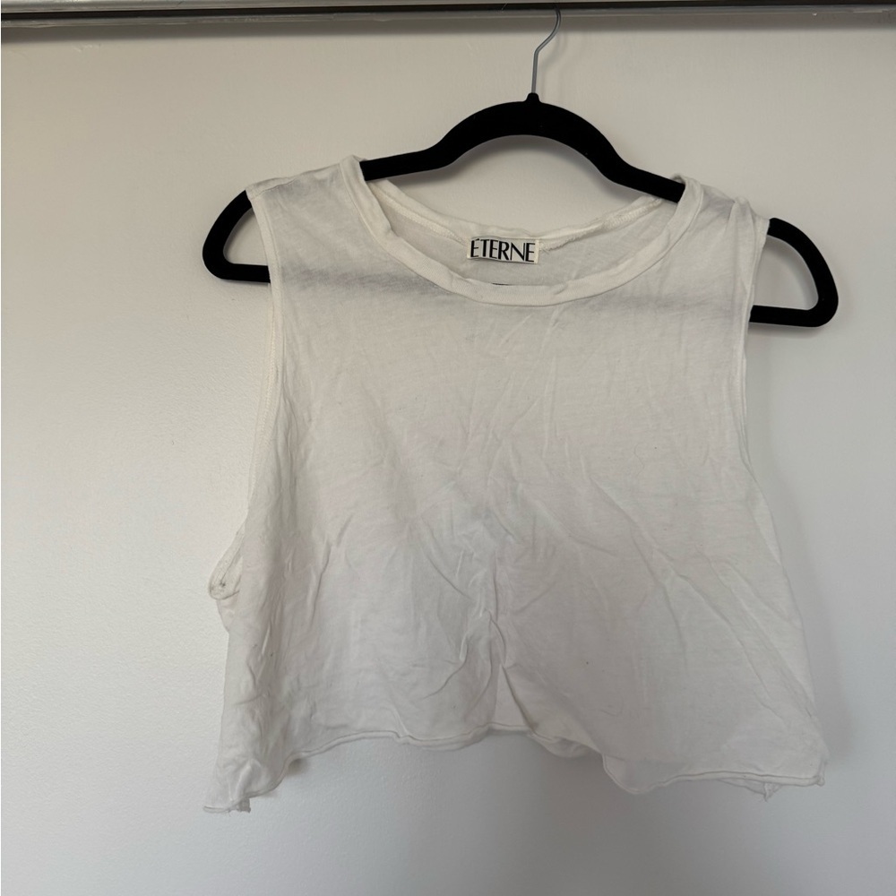 Eterne Classic White Crop Top